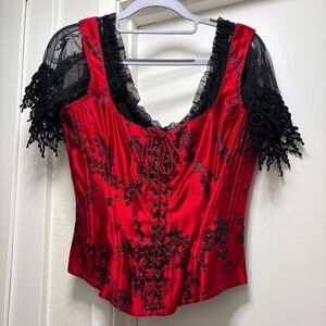 Stunning vintage Gigi Clark corset and lace shirt - size small